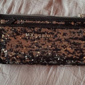 New Silver mettalic grey pouch